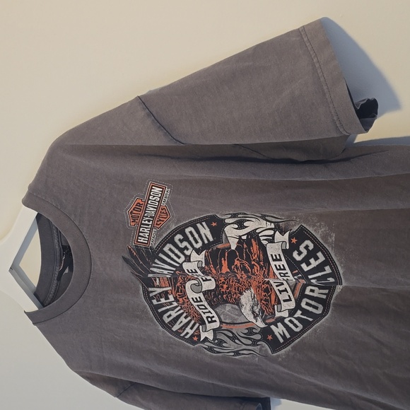 Harley Davidson Gray Graphic T-Shirt - Picture 2 of 6